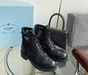 Женские ботинки Prada 2022 черные с сеткой
