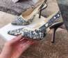 Босоножки Christian Dior 2022 темно-синие на высоком каблуке