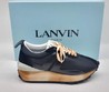 Женские кроссовки Lanvin 2022 черные с бежевой подошвой