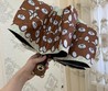 Зонт Moschino коричневый с иллюстрацией