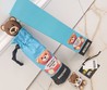 Зонт Moschino светло-голубой с иллюстрацией