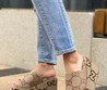 Женские босоножки Gucci New Collection на платформе коричневые