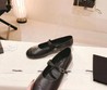 Женские балетки Chanel 2022 черные кожаные