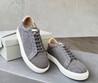 Мужские кеды Brunello Cucinelli серые текстильные с белой подошвой