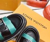 Шлепанцы Louis Vuitton Pool Pillow черные с зеленым