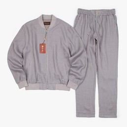 Костюм мужской Loro Piana серый с замком