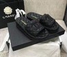 Шлепанцы Chanel 2022 черные кожаные
