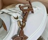 Кожаные женские кеды Louis Vuitton 2022 белые с ярлыком