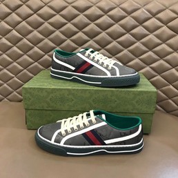 Кеды Gucci 2022-2023 серые текстильные