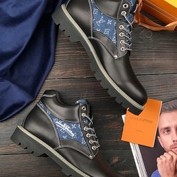 Кожаные ботинки Louis Vuitton Oberkampf черные