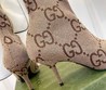 Женские ботильоны Gucci 2022 бежевые текстильные