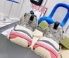 Женские кроссовки Balenciaga 2022 серые с орнаментом