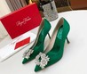 Женские туфли Roger Vivier 2022 зеленые