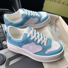 Женские кроссовки Gucci 2022 голубые с белым