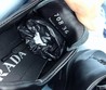 Женские ботинки Prada 2022 черные кожаные на платформе