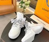 Кроссовки женские Louis Vuitton 2022 ARCHLIGHT белые с серым бантом