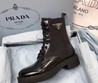 Женские ботинки Prada 2022 черные кожаные