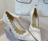 Женские туфли Jimmy Choo 2022 белые текстильные