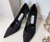 Женские туфли Jimmy Choo 2022 черные текстильные