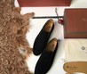 Женские лоферы Loro Piana 2022 замшевые черные