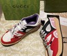 Мужские кроссовки Gucci 2022-2023 кожаные красные с белым