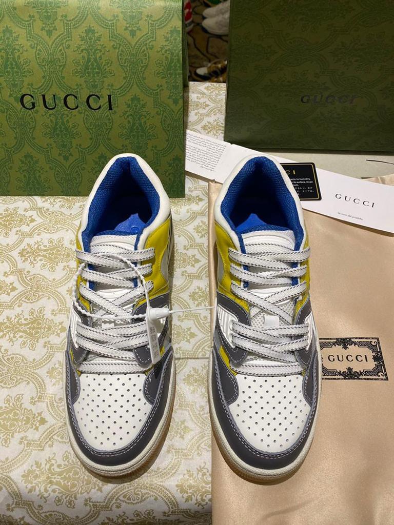 Мужские кроссовки Gucci 2022-2023 кожаные цветные