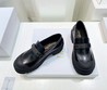 Женские лоферы Christian Dior Code 2022 черные кожаные