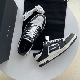 Кроссовки мужские Amiri 2022-2023 черные с белым кожаные