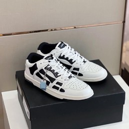 Кроссовки мужские Amiri 2022-2023 белые с черным кожаные