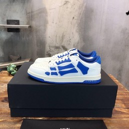 Кроссовки мужские Amiri 2022-2023 белые с синим кожаные