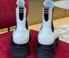 Женские ботинки Chanel 2022 белые кожаные с глянцевым носом