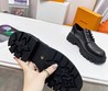 Женские ботинки Louis Vuitton 2022 черные кожаные