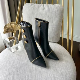 Женские ботильоны Balmain 2022 черные на высоком каблуке