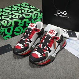 Мужские кроссовки Dolce & Gabbana 2022-2023 красные с черным