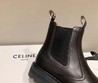 Женские ботинки Celine 2022 черные кожаные без шнуровки