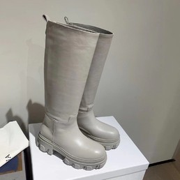 Женские сапоги Gia X Pernille 2022 серые кожаные