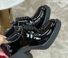 Женские ботинки Prada 2022 черные кожаные глянцевые