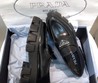 Женские высокие ботинки Prada 2022 черные кожаные