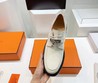 Женские ботинки Hermes 2022 белые кожаные