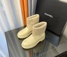 Женские высокие ботинки Chanel 2022 бежевые