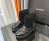 Женские высокие ботинки Chanel 2022 черные