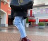 Женские ботинки Alexander McQueen 2022 темно-красное кожаные на шнурках