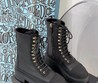 Женские высокие ботинки Chanel 2022 черные кожаные на шнурках