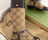 Женские осенние сапоги Gucci 2022 бежевые