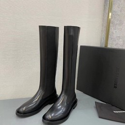 Женские сапоги Jil Sander 2022-2023 кожаные черные