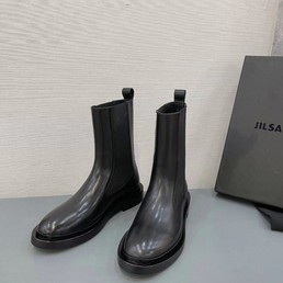 Женские ботинки Jil Sander 2022-2023 черные кожаные