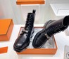 Женские высокие ботинки Hermes 2022 черные кожаные