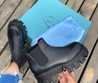 Женские ботинки Prada 2022 черные кожаные невысокие