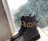 Ботинки Fendi 2022 кожаные черные