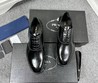 Мужские туфли Prada 2022-2023 черные кожаные